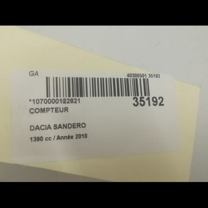 Compteur occasion DACIA SANDERO I Phase 1 06-2008->10-2012 1.4 MPI 75ch 248104802R 3