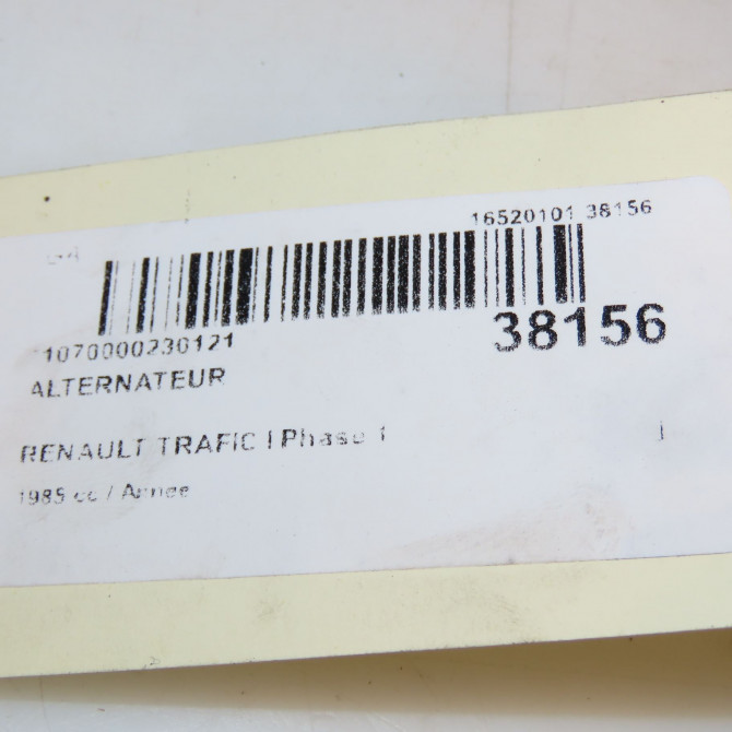 Alternateur occasion RENAULT TRAFIC I Phase 1 03-1983->05-1989 3