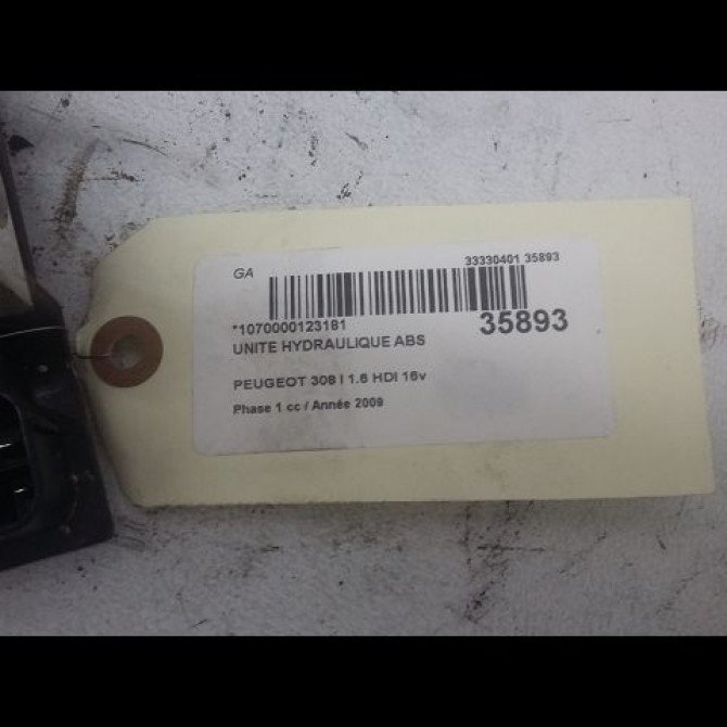 Unité hydraulique ABS occasion PEUGEOT 308 I Phase 1 09-2007->03-2011 1.6 HDI 16v 110ch 4541JQ 2