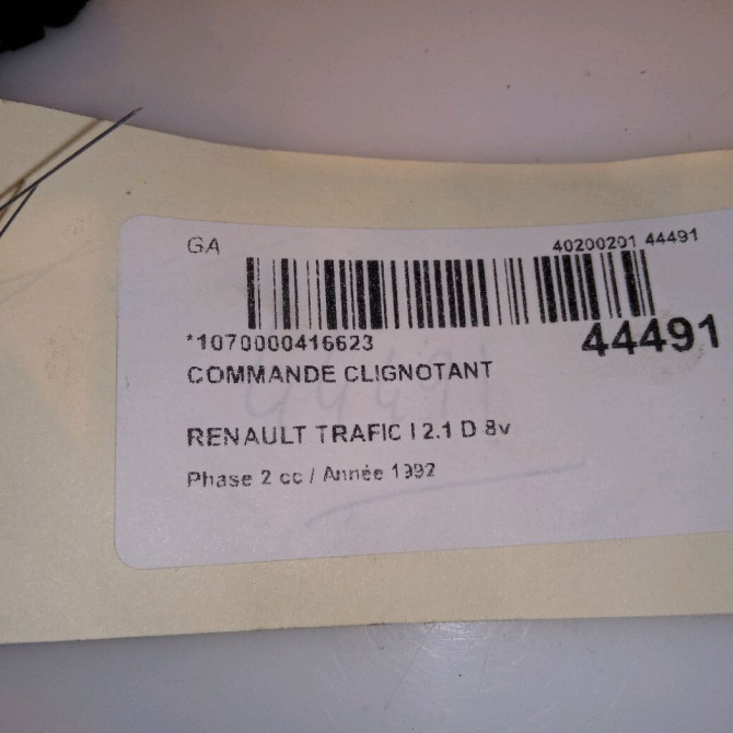 Commande clignotant occasion TRAFIC I Phase 2 05-1989->09-1994 2.1 D 8v 60ch 4