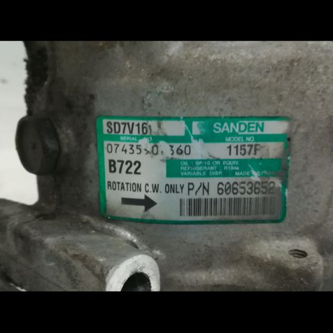 Compresseur air conditionne occasion FIAT MULTIPLA Phase 1 01-1999->09-2004 60653652 4