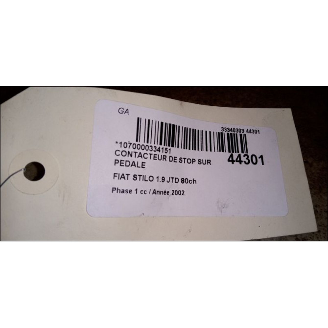 occasion FIAT STILO Phase 1 10-2001->09-2007 1.9 JTD 80ch 46840510 2