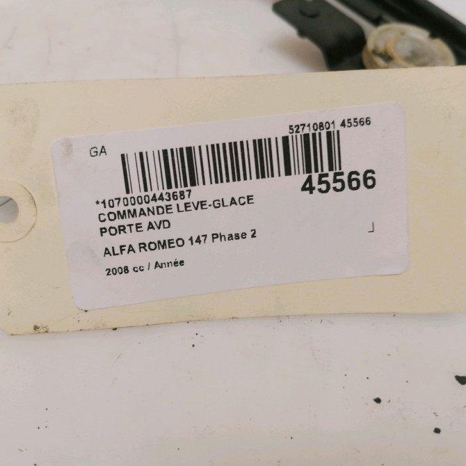 Commande lève-glace porte avant droite occasion ALFA ROMEO 147 Phase 2 09-2004->10-2010 735298601 3