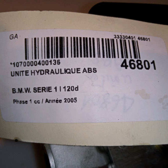 Unité hydraulique ABS occasion B.M.W. SERIE 1 I Phase 1 05-2004->12-2006 120d 34512460450 6