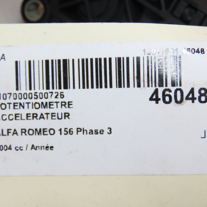 Potentiometre accelerateur occasion ALFA ROMEO 156 Phase 3 SW 07-2003->12-2005 4