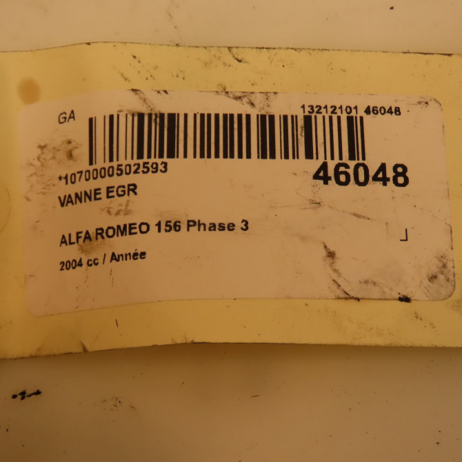 Vanne EGR occasion ALFA ROMEO 156 Phase 3 SW 07-2003->12-2005 3