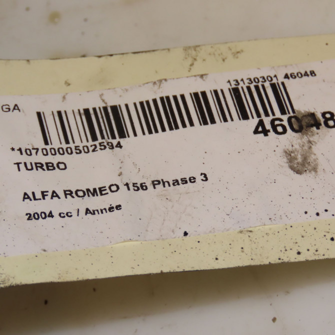 Turbo occasion ALFA ROMEO 156 Phase 3 SW 07-2003->12-2005 4