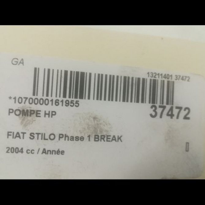 Pompe hp occasion FIAT STILO Phase 1 BREAK 10-2001->09-2007 55222114 4