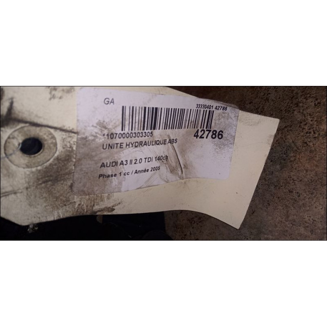 Unité hydraulique ABS occasion AUDI A3 II Phase 1 06-2003->06-2008 2.0 TDi 140ch 1K0698517B 7