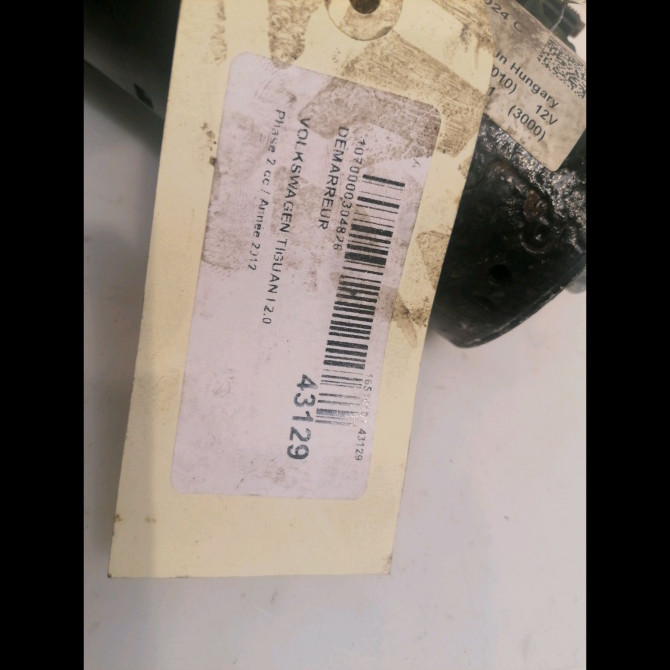 Démarreur occasion VOLKSWAGEN TIGUAN I TIGUAN I Phase 2 2011-04-01->2016-12-31 2.0 TDI 110ch 2M911024C 6