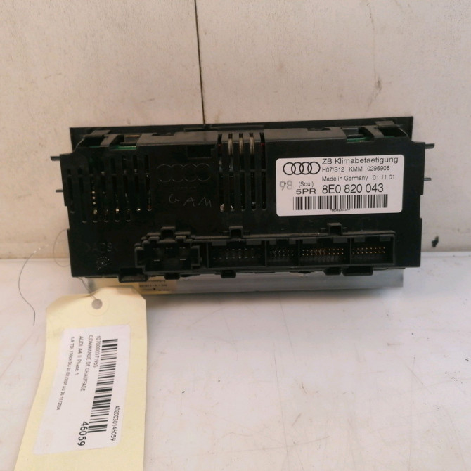 Commande de chauffage occasion AUDI A4 II Phase 1 01-2001->11-2004 1.9 TDi 130ch 8E0820043AA5PR 2