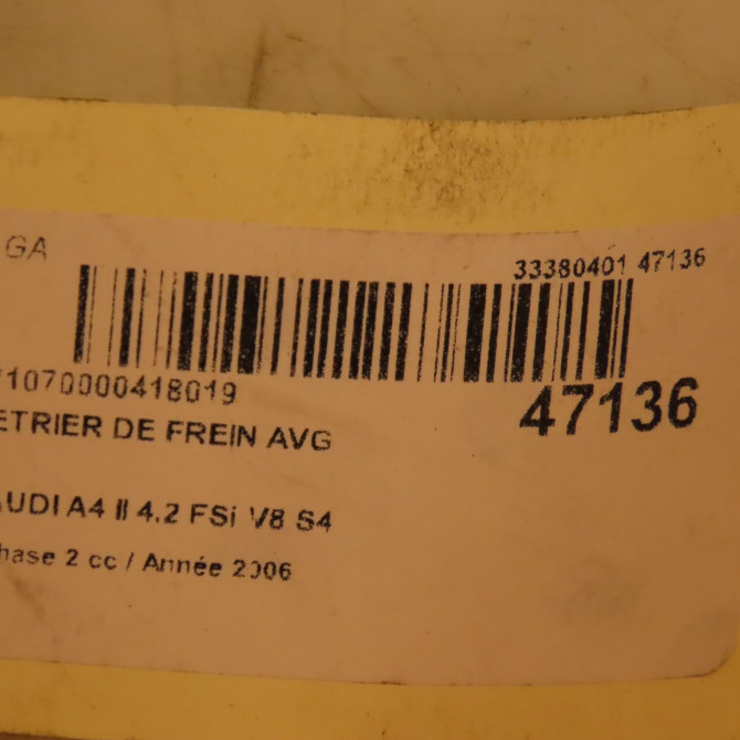 Etrier de frein avant gauche occasion  8E0615123B 6