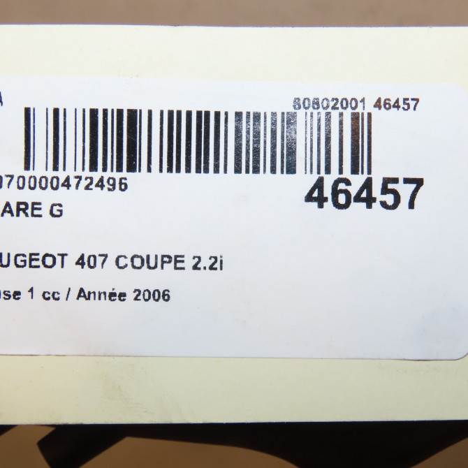 Phare gauche occasion PEUGEOT 407 COUPE Phase 1 10-2005->12-2011 2.2i 163ch 4
