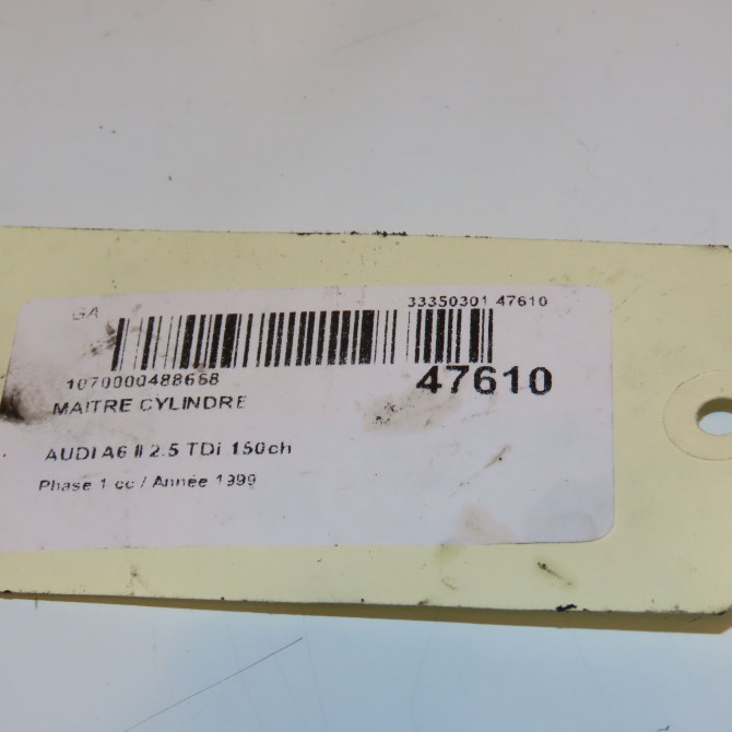 Maitre cylindre occasion AUDI A6 II Phase 1 06-1997->07-2001 2.5 TDi 150ch 4D0611021B 3