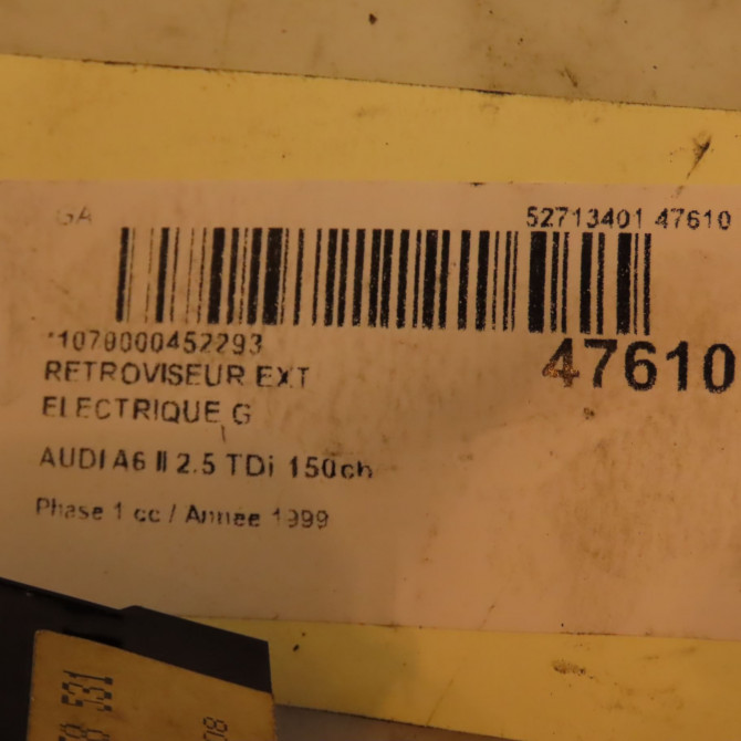 Retroviseur exterieur electrique gauche occasion AUDI A6 II Phase 1 06-1997->07-2001 2.5 TDi 150ch 4B1858531BB3FZ 5