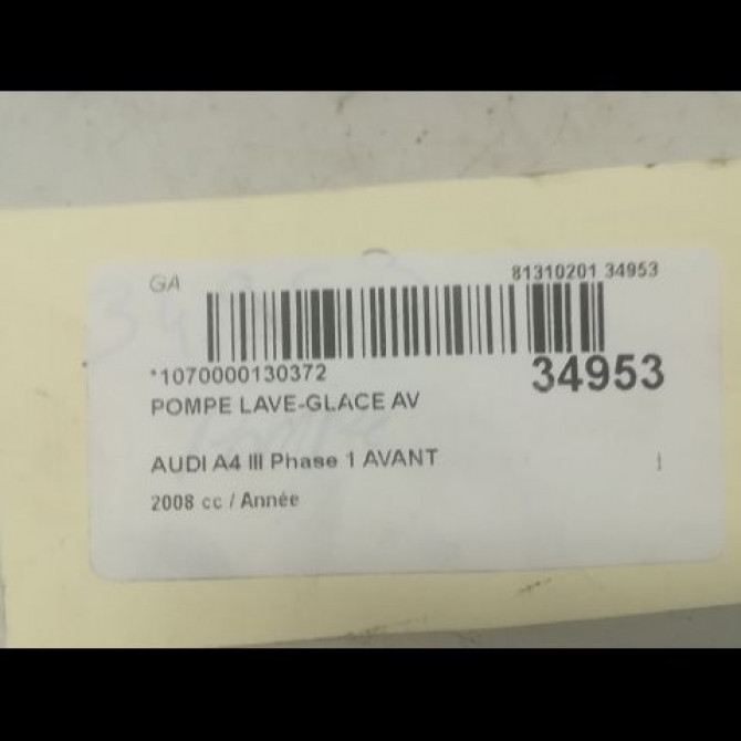 Pompe lave-glace avant occasion AUDI A4 II Phase 2 09-2004->04-2008 1K6955651 3