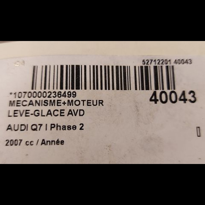 Mecanisme + moteur lève-glace avant droit occasion AUDI Q7 I Phase 2 04-2009->04-2015 4L0837462E 3