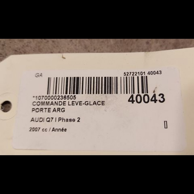 Commande leve-glace porte arrière gauche occasion AUDI Q7 I Phase 2 04-2009->04-2015 3