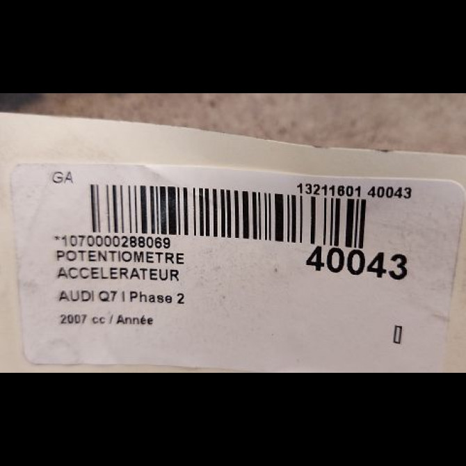 Potentiometre accelerateur occasion AUDI Q7 I Phase 2 04-2009->04-2015 3