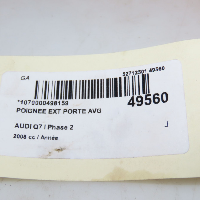 Poignee ext porte avg occasion AUDI Q7 I Phase 2 04-2009->04-2015 4L0837205GRU 3