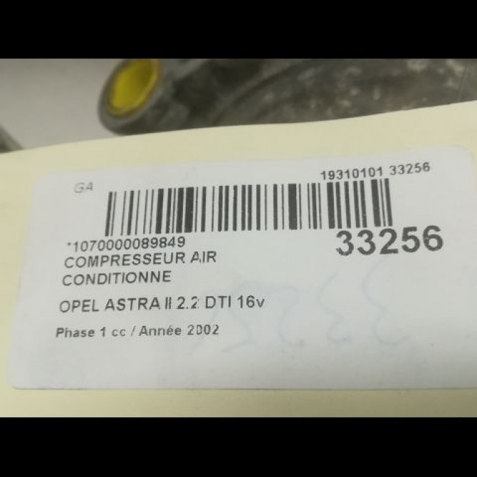Compresseur air conditionne occasion OPEL ASTRA II Phase 1 04-1998->09-2004 2.2 DTI 16v 9132922 5