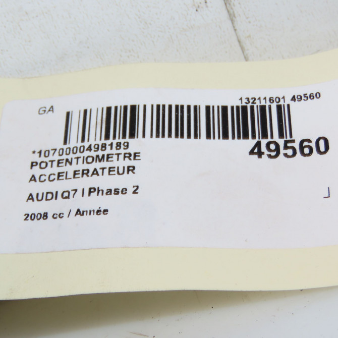 Potentiometre accelerateur occasion AUDI Q7 I Phase 2 04-2009->04-2015 3