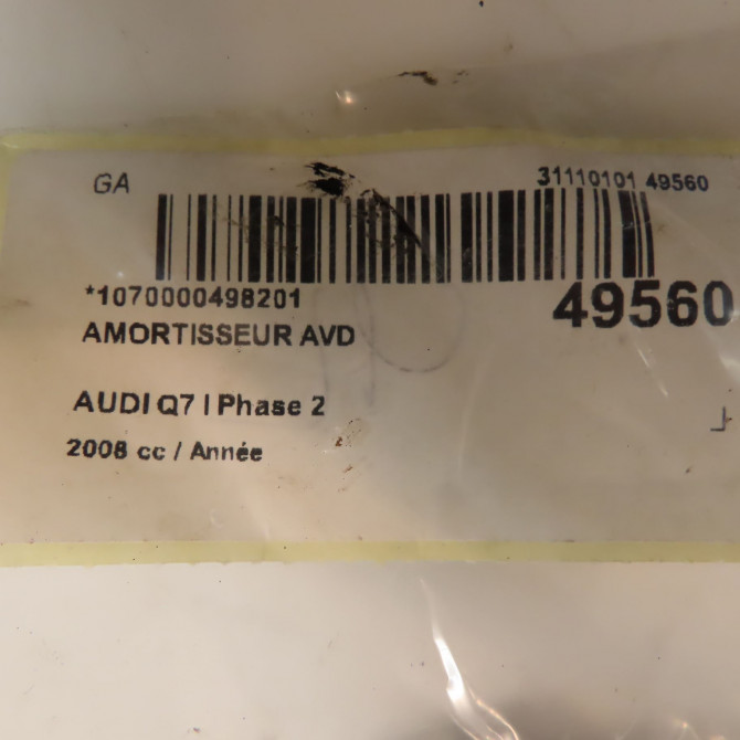Amortisseur avant droit occasion AUDI Q7 I Phase 2 04-2009->04-2015 4L0413032 3