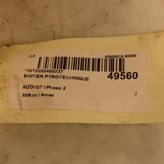 Boitier pyrotechnique occasion AUDI Q7 I Phase 2 04-2009->04-2015 4