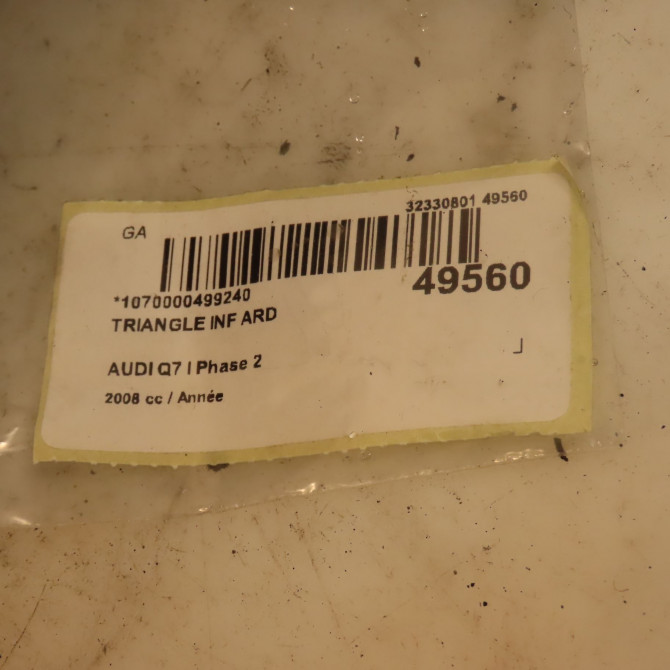 Triangle inf ard occasion AUDI Q7 I Phase 2 04-2009->04-2015 7L0505312B 3