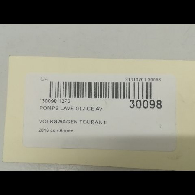 Pompe lave-glace avant occasion VOLKSWAGEN TOURAN III Phase 1 06-2015->... 1K6955651 3