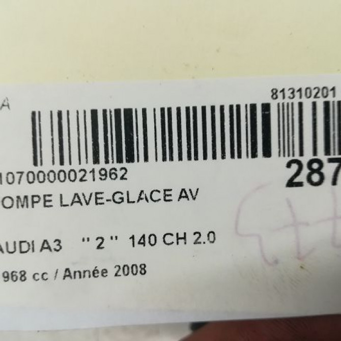 Pompe lave-glace avant occasion AUDI A3 II Phase 1 06-2003->06-2008 2.0 FSI150ch 1K6955651 4