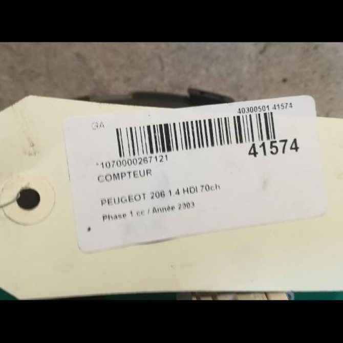 Compteur occasion PEUGEOT 206 Phase 1 09-1998->03-2009 1.4 HDI 70ch 6106LE 3