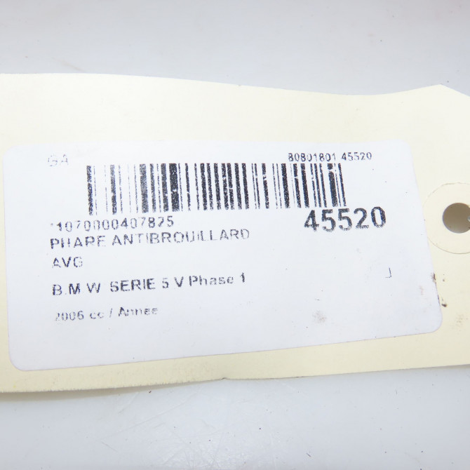 Phare antibrouillard avant gauche occasion B.M.W. SERIE 5 V Phase 1 07-2003->03-2007 63176910791 3