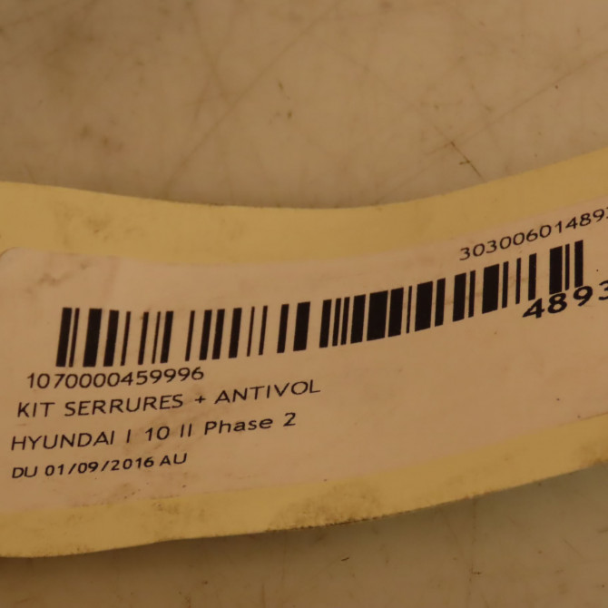 Kit serrures + antivol occasion HYUNDAI I 10 II Phase 2 09-2016->... 81905K7010 4
