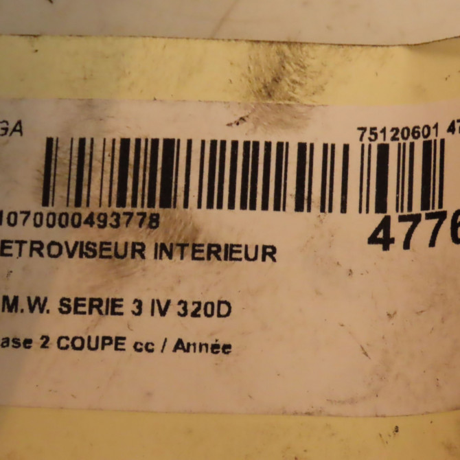 Retroviseur interieur occasion B.M.W. SERIE 3 IV Phase 1 04-1995->04-1999 320D 150ch 51169218046 4
