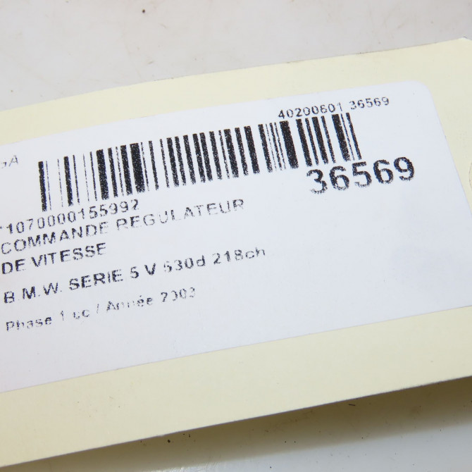 Commande regulateur de vitesse occasion B.M.W. SERIE 5 V Phase 1 07-2003->03-2007 530d 218ch 3
