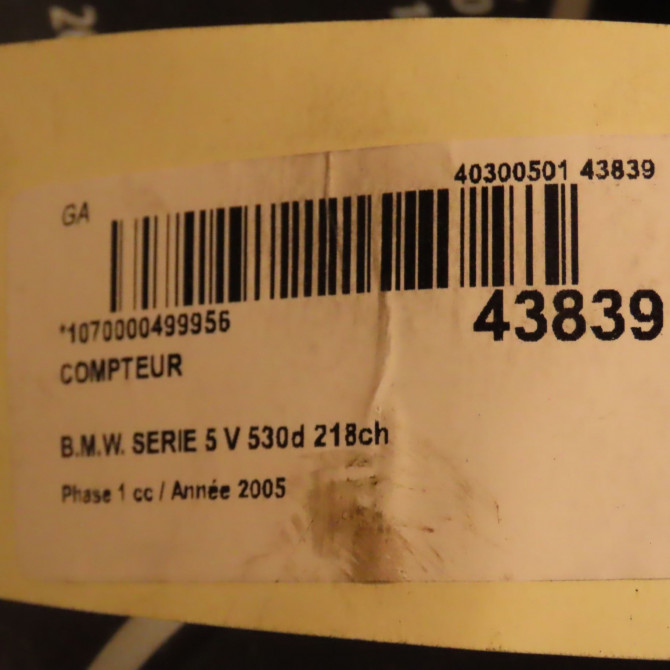 Compteur occasion B.M.W. SERIE 5 V Phase 1 07-2003->03-2007 530d 218ch 62119135254 5
