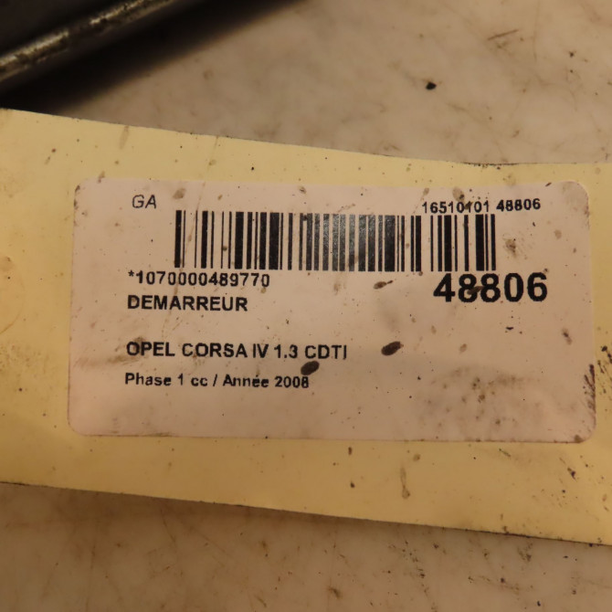 Démarreur occasion OPEL CORSA IV Phase 1 09-2006->12-2010 1.3 CDTI 90ch 95518997 3