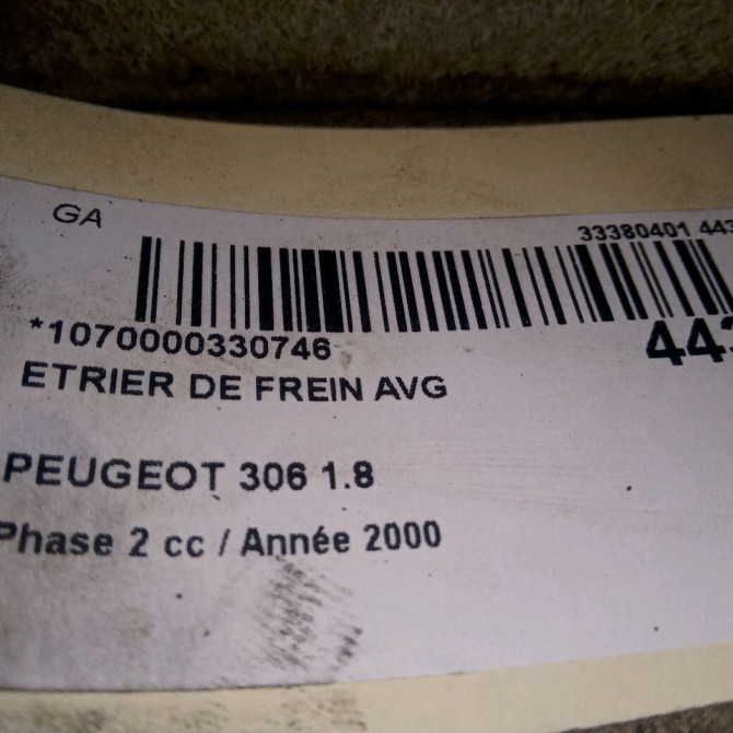 Etrier de frein avant gauche occasion PEUGEOT 306 Phase 2 04-1997->03-2002 1.8 1638155680 4