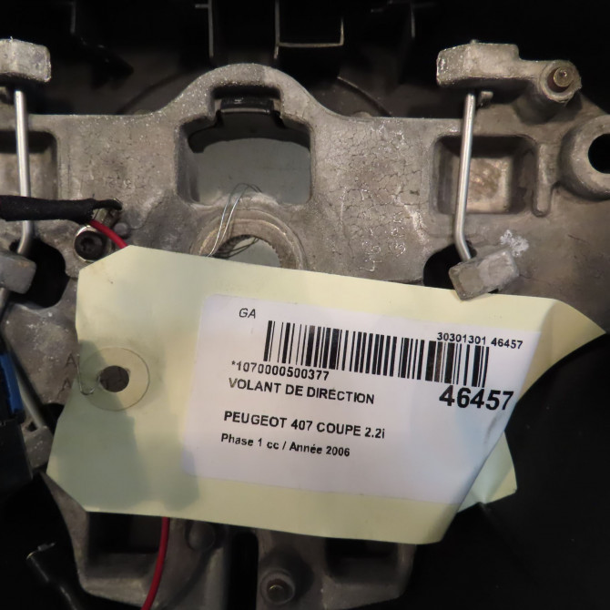 Volant de direction occasion PEUGEOT 407 COUPE Phase 1 10-2005->12-2011 2.2i 163ch 3