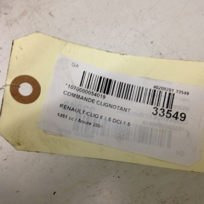 Commande clignotant occasion RENAULT CLIO II Phase 2 06-2001->07-2006 1.5 DCI 65ch 7701066570 4