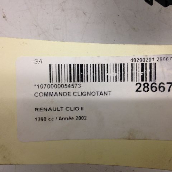 Commande clignotant occasion RENAULT CLIO II Phase 2 06-2001->07-2006 1.4 16v 7701066570 4