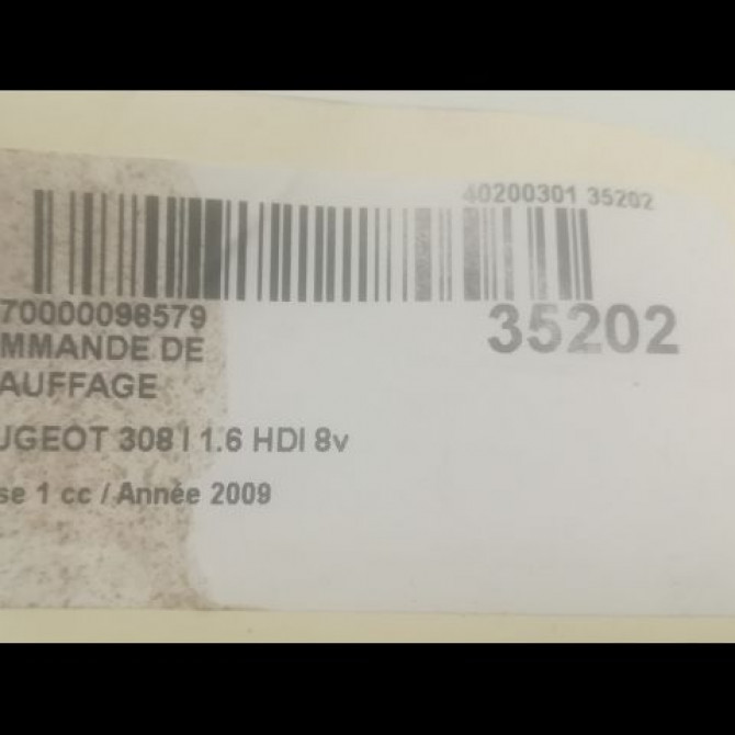 Commande de chauffage occasion PEUGEOT 308 I Phase 1 09-2007->03-2011 1.6 HDI 8v 90ch 6452G1 3