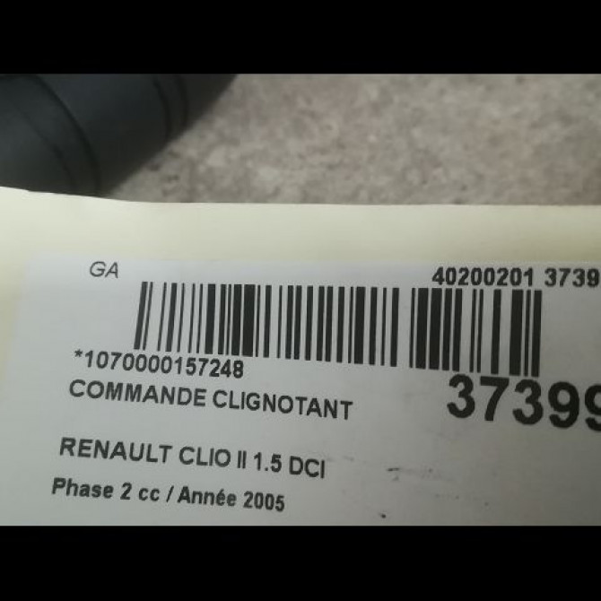 Commande clignotant occasion RENAULT CLIO II Phase 2 06-2001->07-2006 1.5 DCI 65ch 7701066570 3