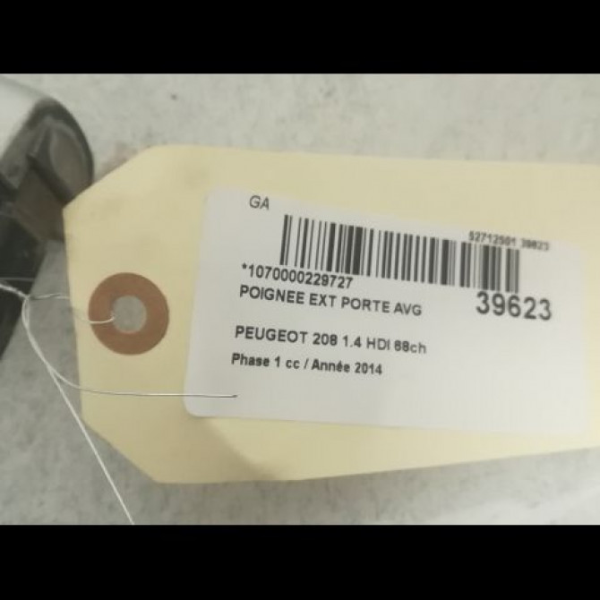 Poignee ext porte avg occasion PEUGEOT 208 208 Phase 1 2012-03-01->2015-09-30 1.4 HDI 68ch 9101GF 3