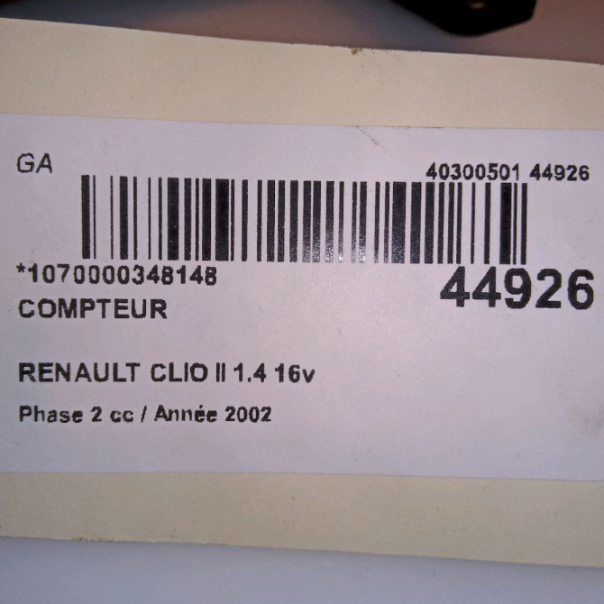 Compteur occasion RENAULT CLIO II Phase 2 06-2001->07-2006 1.4 16v 8200261086 4