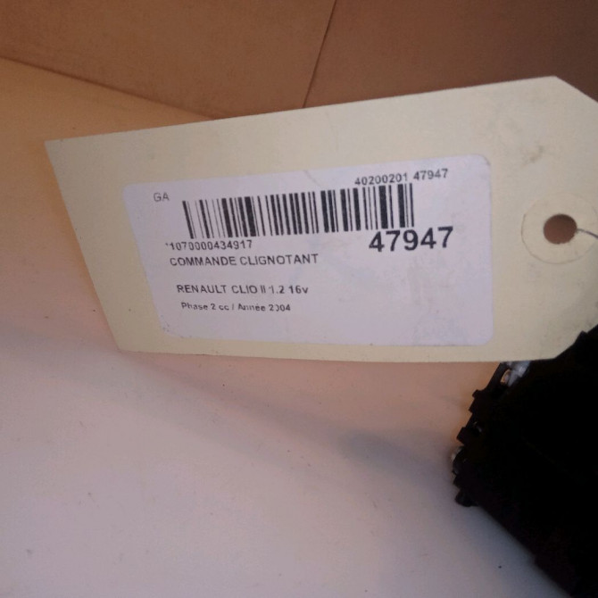 Commande clignotant occasion RENAULT CLIO II Phase 2 06-2001->07-2006 1.2 16v 7701066570 4