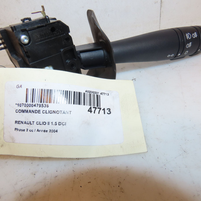 Commande clignotant occasion RENAULT CLIO II Phase 2 06-2001->07-2006 1.5 DCI 80ch 7701066570 4