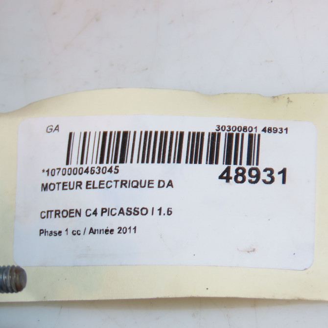 Moteur electrique de direction assistée occasion CITROEN C4 PICASSO I Phase 1 01-2007->10-2013 1.6 e-HDI 8v 110ch 4008F4 3