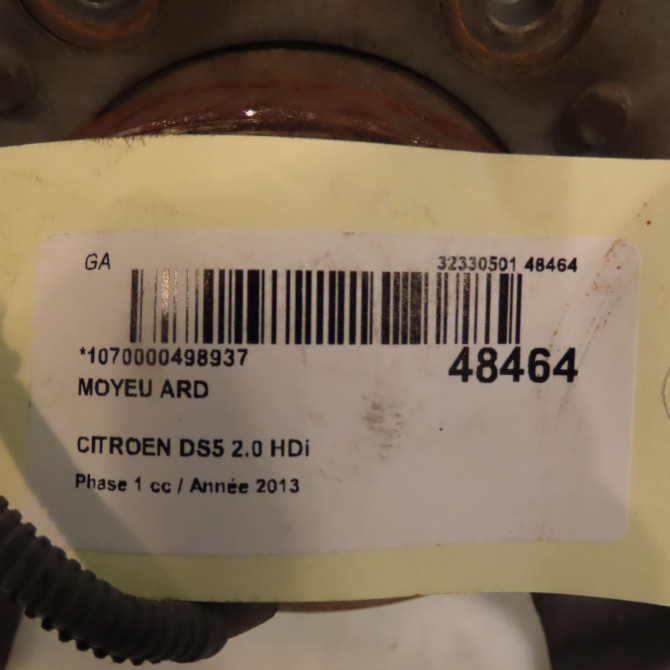 Moyeu ard occasion  3307A2 3